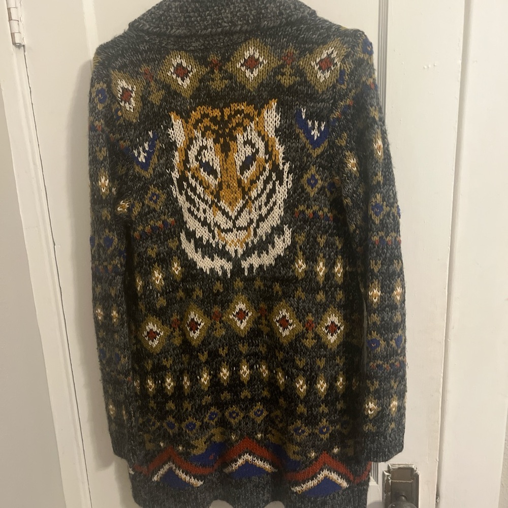 RARE free people tiger cardigan